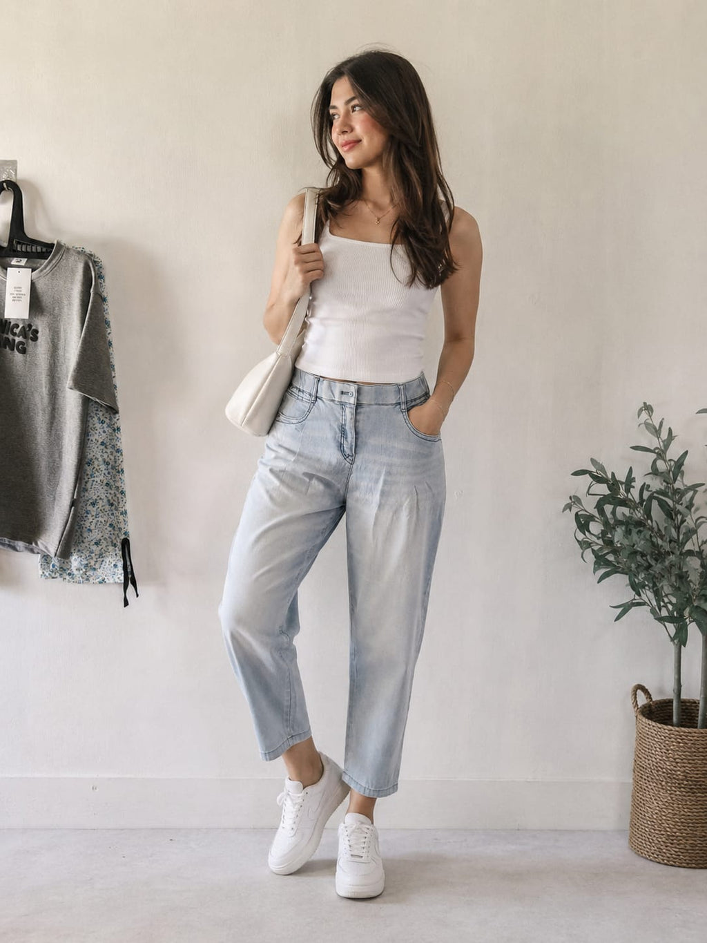 Pastel Blue Straight cut jeans ,34 size