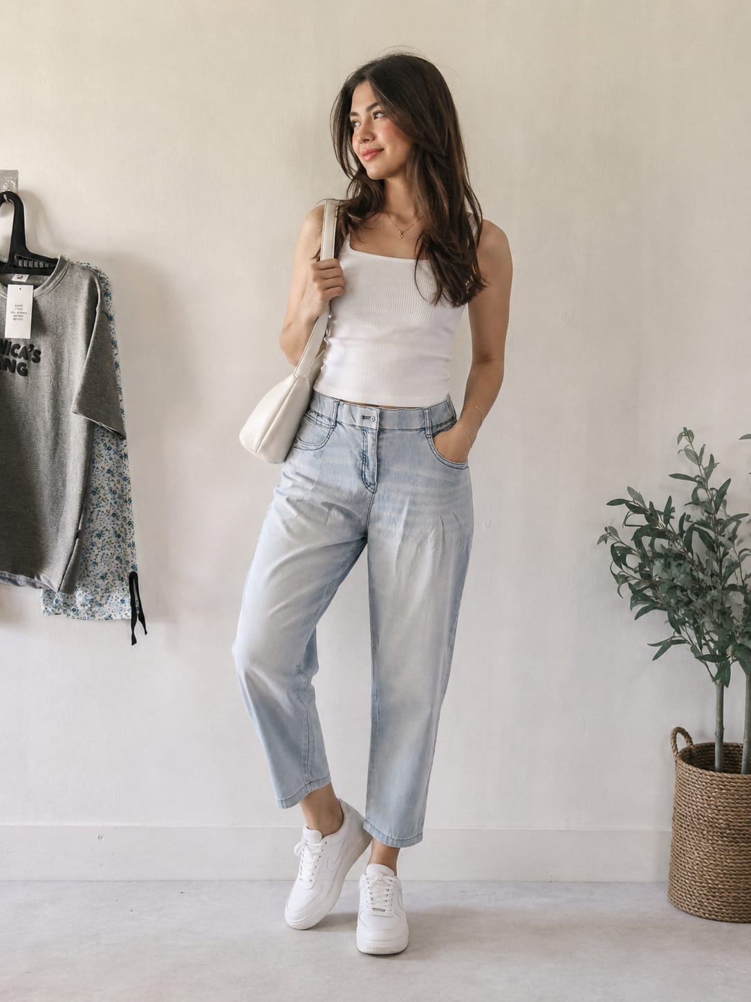 Pastel Blue Straight cut jeans ,34 size