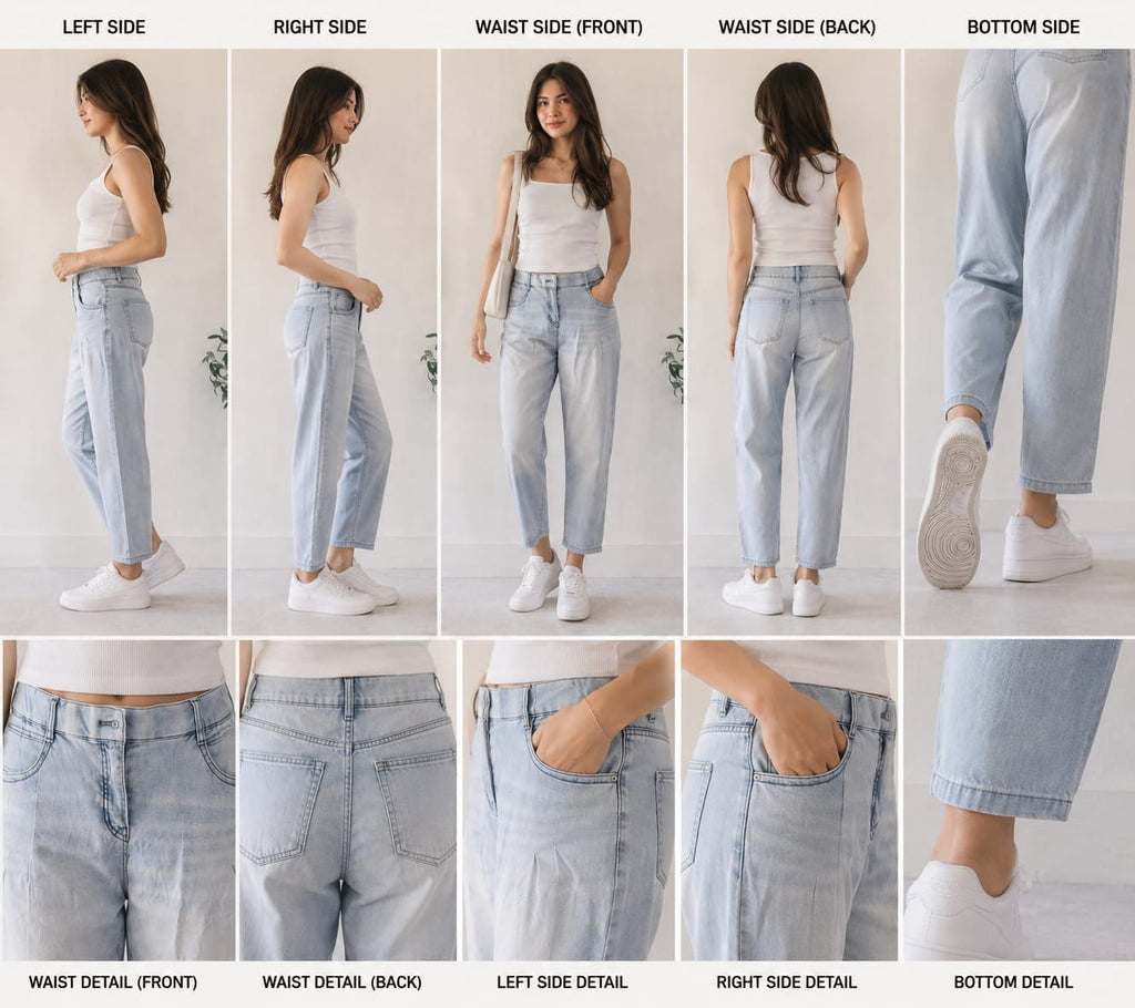 Pastel Blue Straight cut jeans ,34 size