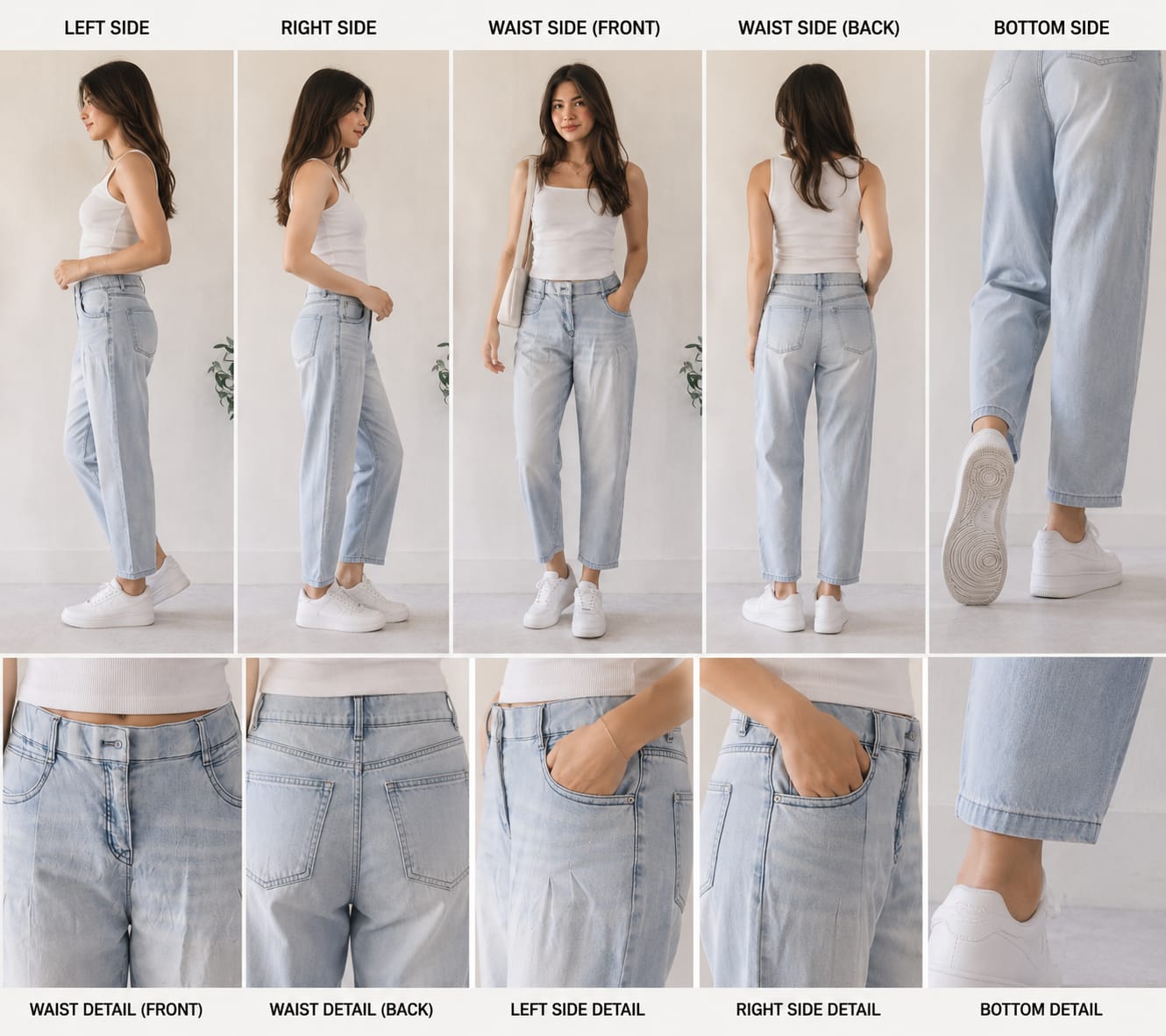 Pastel Blue Straight cut jeans ,34 size
