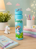 Rainbow unicorn water bottle | sky blue water bottle