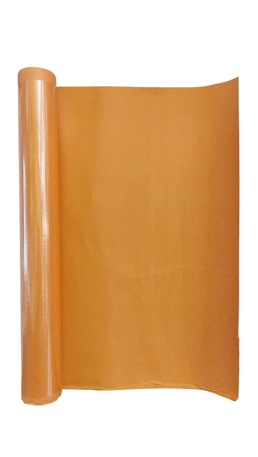 Orange Laminated Notebook Cover Roll Pack of 2 | 15 Inch x 10 Meter Book Cover Rolls | Water & Dust Resistant Kraft Paper for School Notebooks, Textbooks & Office Registers