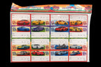 Racing Car Notebook Name Slip Stickers | Stylish Car-Themed Name Labels | 9 sheet |