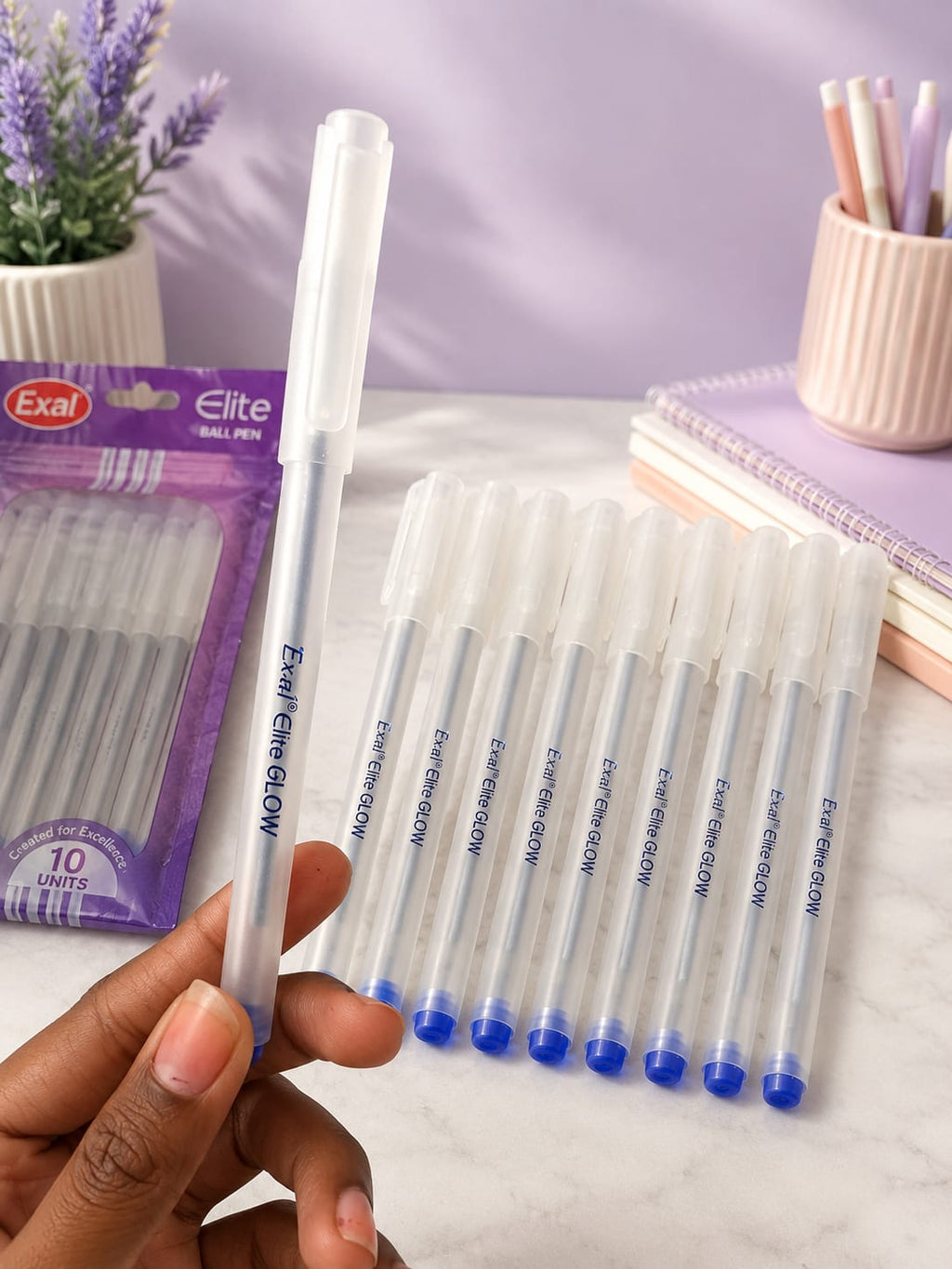 Elite Blue Ball Pen 10 Pcs | Smooth Writing Blue Ink Pen for School, Office & Daily Use | Comfortable Grip with Long-Lasting Ink