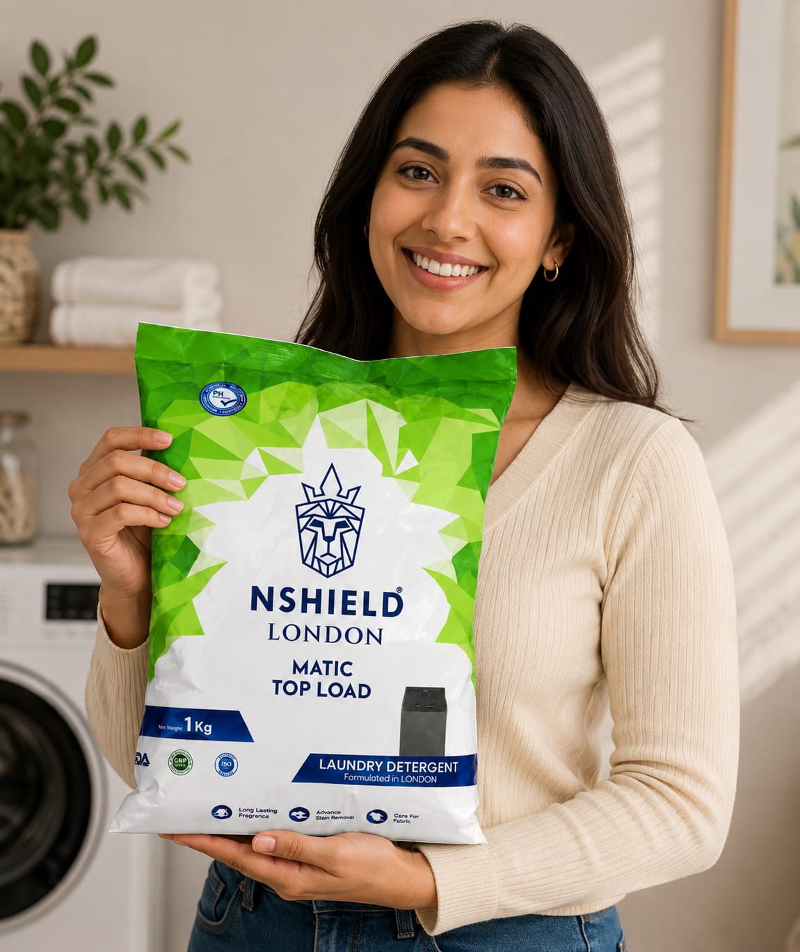 Nshield London Matic Top Load Laundry Detergent | Powerful Stain Removal Liquid Detergent for Top Load Washing Machines | Fresh Fragrance Fabric Care Formula