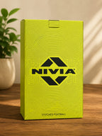 NIVIA Yellow Stitched Football with Premium Box | Durable Training & Match Football with Strong Stitched Design | Ideal for Practice, Outdoor Play & Sports Training with Premium Storage Box