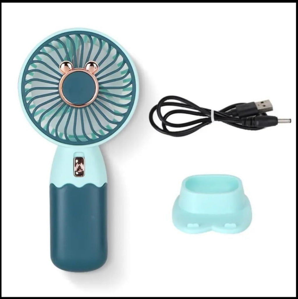 Fan | Mini Handheld Fan | Upto 2 Hours Running) Rechargeable Battery Operated Portable Fan, Desk Fan, Carry It Anywhere.