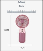 Mini Handheld Fan (Upto 2 Hours Running) Rechargeable Battery Operated Portable Fan, Desk Fan, Carry It Anywhere (PINK)