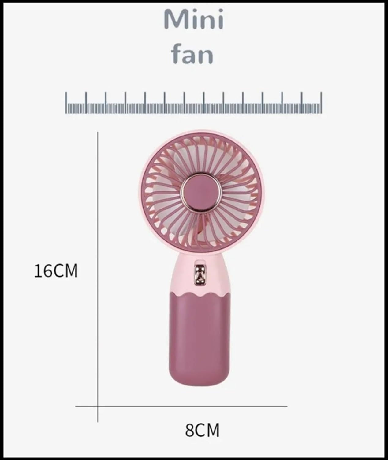Mini Handheld Fan (Upto 2 Hours Running) Rechargeable Battery Operated Portable Fan, Desk Fan, Carry It Anywhere (PINK)