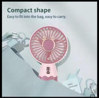 Mini Handheld Fan (Upto 2 Hours Running) Rechargeable Battery Operated Portable Fan, Desk Fan, Carry It Anywhere (PINK)