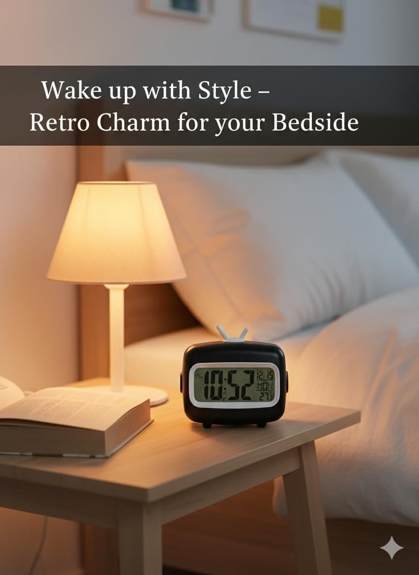 Alarm Clock - HOME SKILL Retro TV Digital Alarm Clock and Retro Digital Alarm Clock with Large LCD Display |HOME SKILL Retro TV Digital Alarm Clock / AC-2215