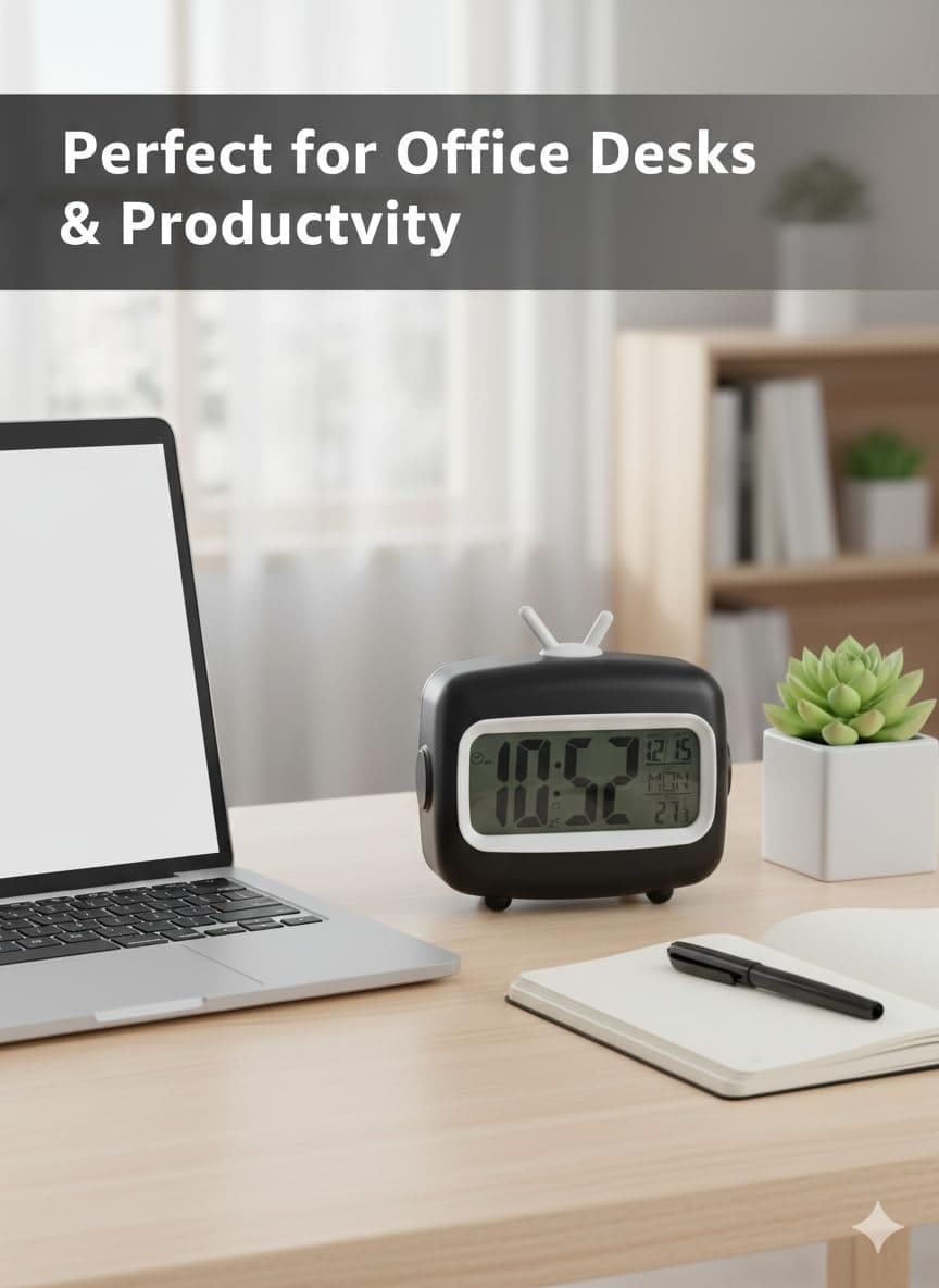 Alarm Clock - HOME SKILL Retro TV Digital Alarm Clock and Retro Digital Alarm Clock with Large LCD Display |HOME SKILL Retro TV Digital Alarm Clock / AC-2215