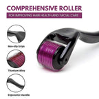 Derma roller system - Derma Roller 0.5mm for Hair & Beard Growth – 540 Titanium Micro Needles for Hair Regrowth, Beard Growth, Acne Scar Reduction & Skin..