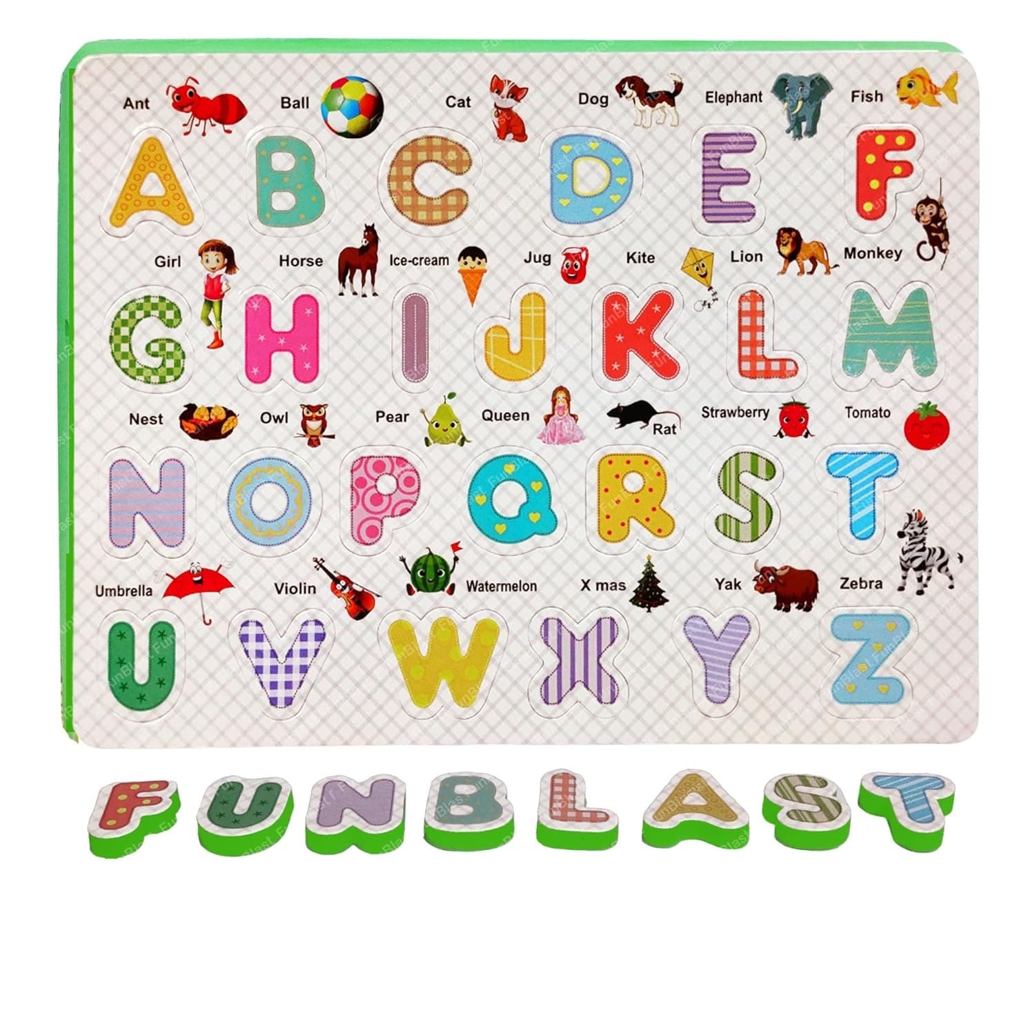 EVA Foam A–Z Alphabet Learning Puzzle Board., Preschool A–Z Learning Puzzle, Colorful Alphabet Puzzle Board