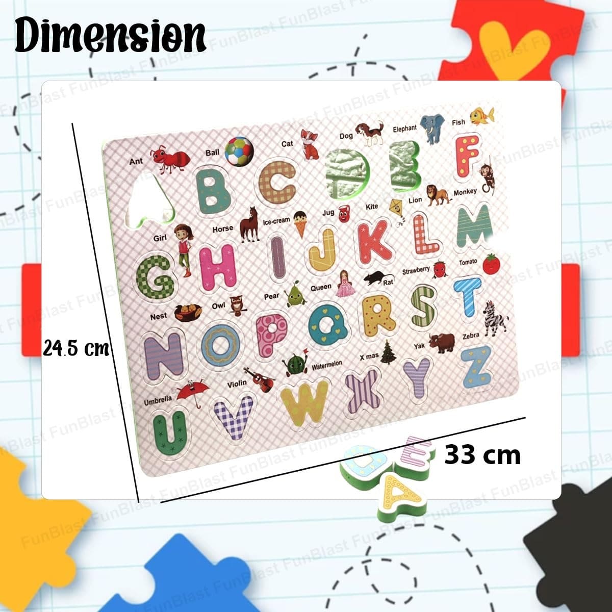 EVA Foam A–Z Alphabet Learning Puzzle Board., Preschool A–Z Learning Puzzle, Colorful Alphabet Puzzle Board