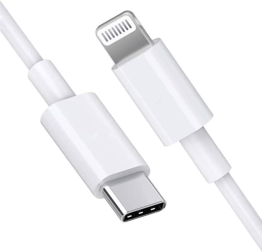 Apple USB-C to Lightning Cable (1m) – White, USB C Charger Cable, Apple Data Cable, 1m Charging Cable,