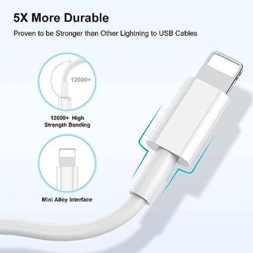 Apple USB-C to Lightning Cable (1m) – White, USB C Charger Cable, Apple Data Cable, 1m Charging Cable,