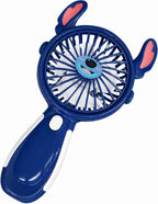 Cooler Mini Stitch Fan – USB Rechargeable ,Portable Handheld Fan (3-Speed, Blue),Mini Stitch Fan USB Rechargeable Fan Portable Handheld Fan ,Cute Cartoon Fan ,Travel Cooling Fan.