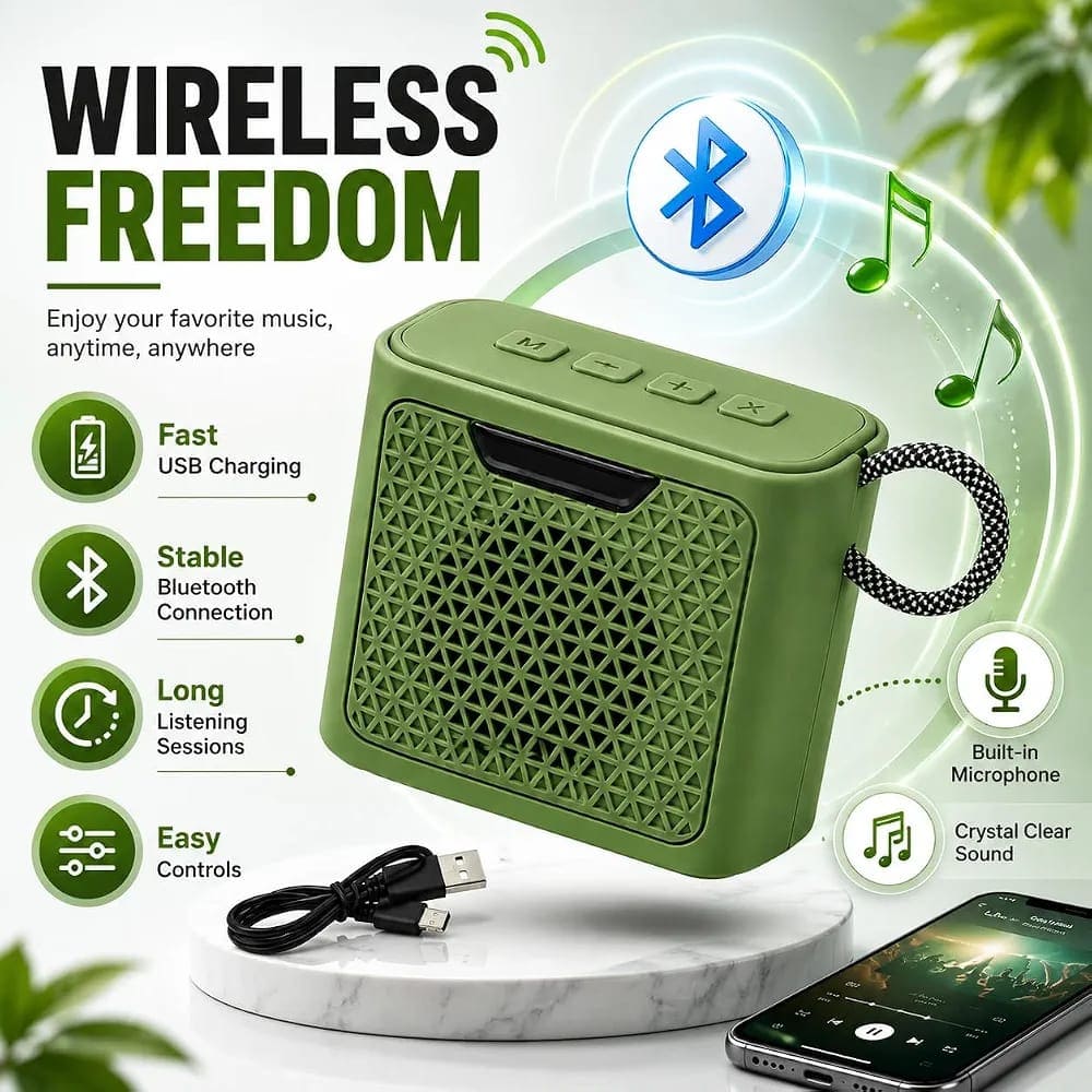 Jaybally Boom Wireless Portable Bluetooth Speaker, Wireless Bluetooth Speaker, Portable Speaker, Mini Speaker, Bluetooth Speaker