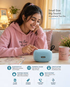 Jaybally Mini Portable Wireless Bluetooth Speaker – Compact Stereo Speaker with Carry Loop