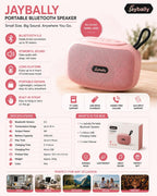 Jaybally Mini Portable Wireless Bluetooth Speaker – Compact Stereo Speaker with Carry Loop