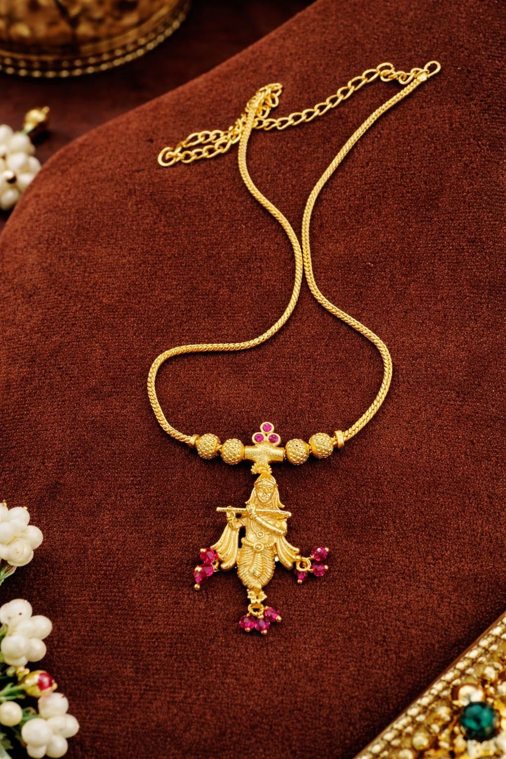 Krishna Design Gold Plated Necklace