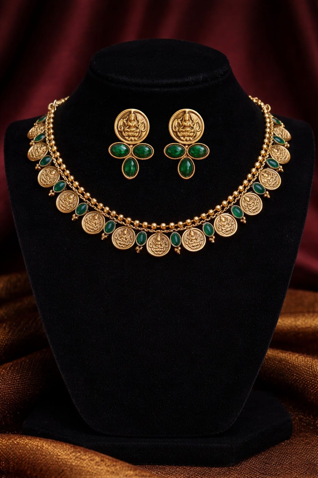 South Indian Traditional Necklace with Earrings