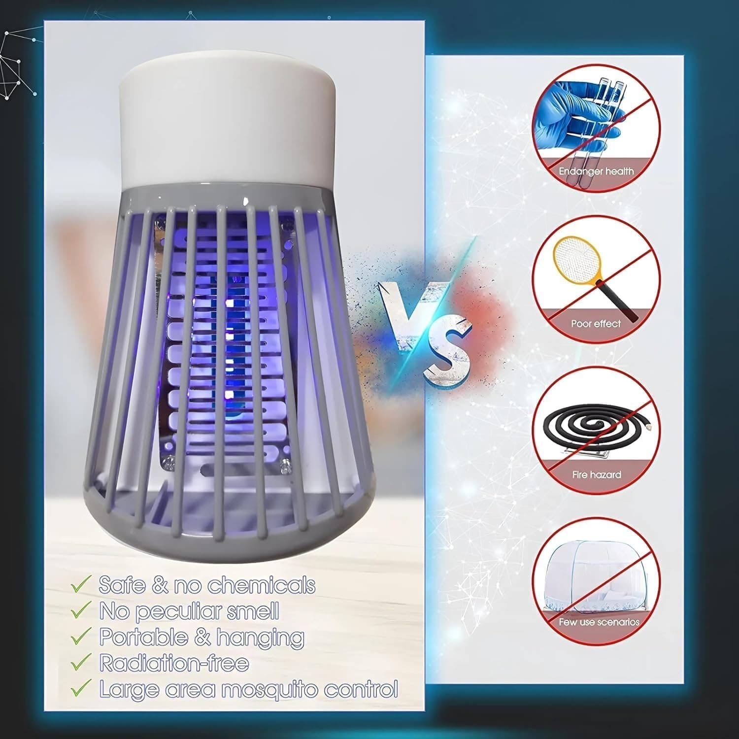 Electric shock Mosquito killing lamp (Green)