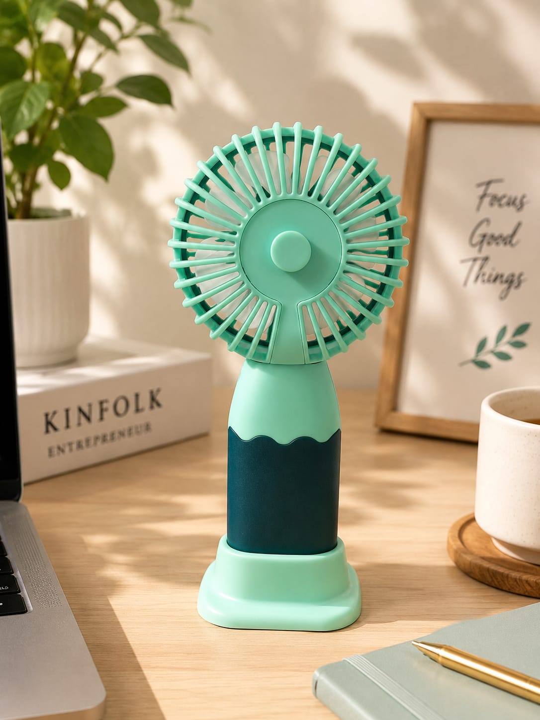 Fan | Mini Handheld Fan | Upto 2 Hours Running) Rechargeable Battery Operated Portable Fan, Desk Fan, Carry It Anywhere.