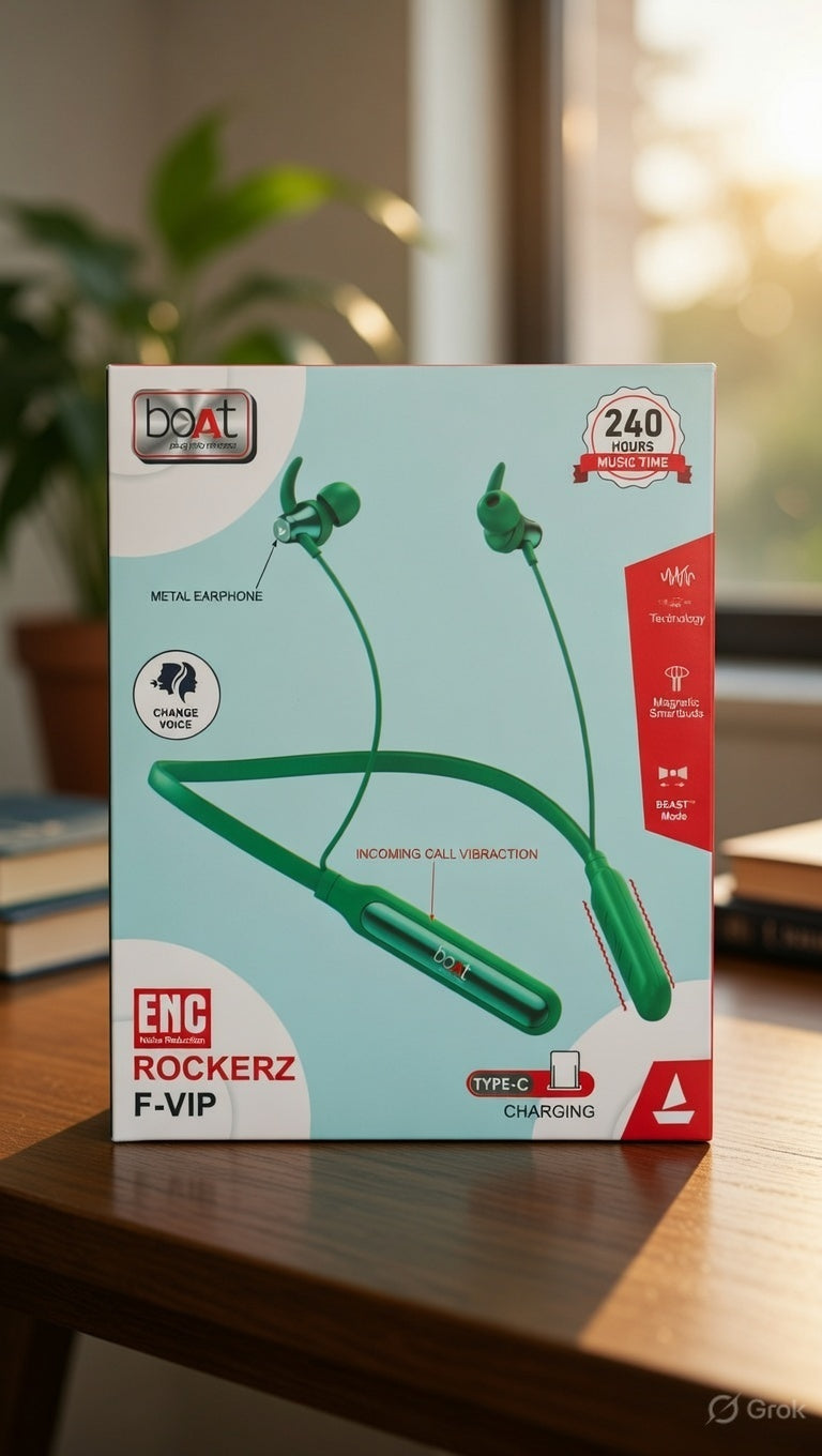 boAt Rockerz F-VIP Wireless Neckband Earphones with ENC & Type-C